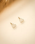 Heart Studs - Going Golden