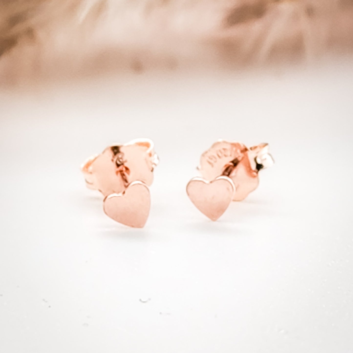 heart stud earrings