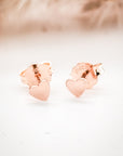 Heart Studs - Going Golden