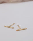 Gold filled bar earrings - Going Golden