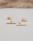 Gold filled bar earrings - Going Golden