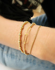 Stretch Bead Bracelets - Going Golden