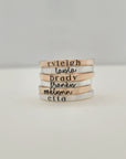 Modern Personalized Stacking Ring - Going Golden