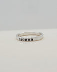 Serif Font Personalized Ring