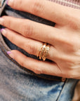 the Georgie Ring Set - Going Golden