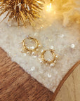 Holiday Pearl Hoops