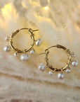 Holiday Pearl Hoops