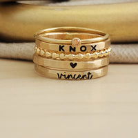 The Betty Personalized Ring Stack Set - Going Golden