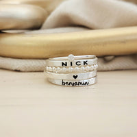 The Betty Personalized Ring Stack Set - Going Golden