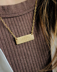 Three Name Bar Necklace