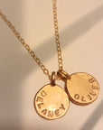 Gold Stamped Name Necklace