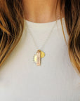 Mixed Metals Three Names Necklace
