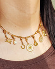 Gold Interchangeable Charm Necklace