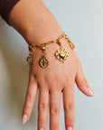 Gold Interchangeable Charm Bracelet