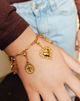 Gold Interchangeable Charm Bracelet