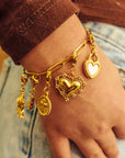 Gold Interchangeable Charm Bracelet