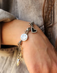 Silver Interchangeable Charm Bracelet