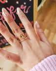 Gold Connected Stacking Rings