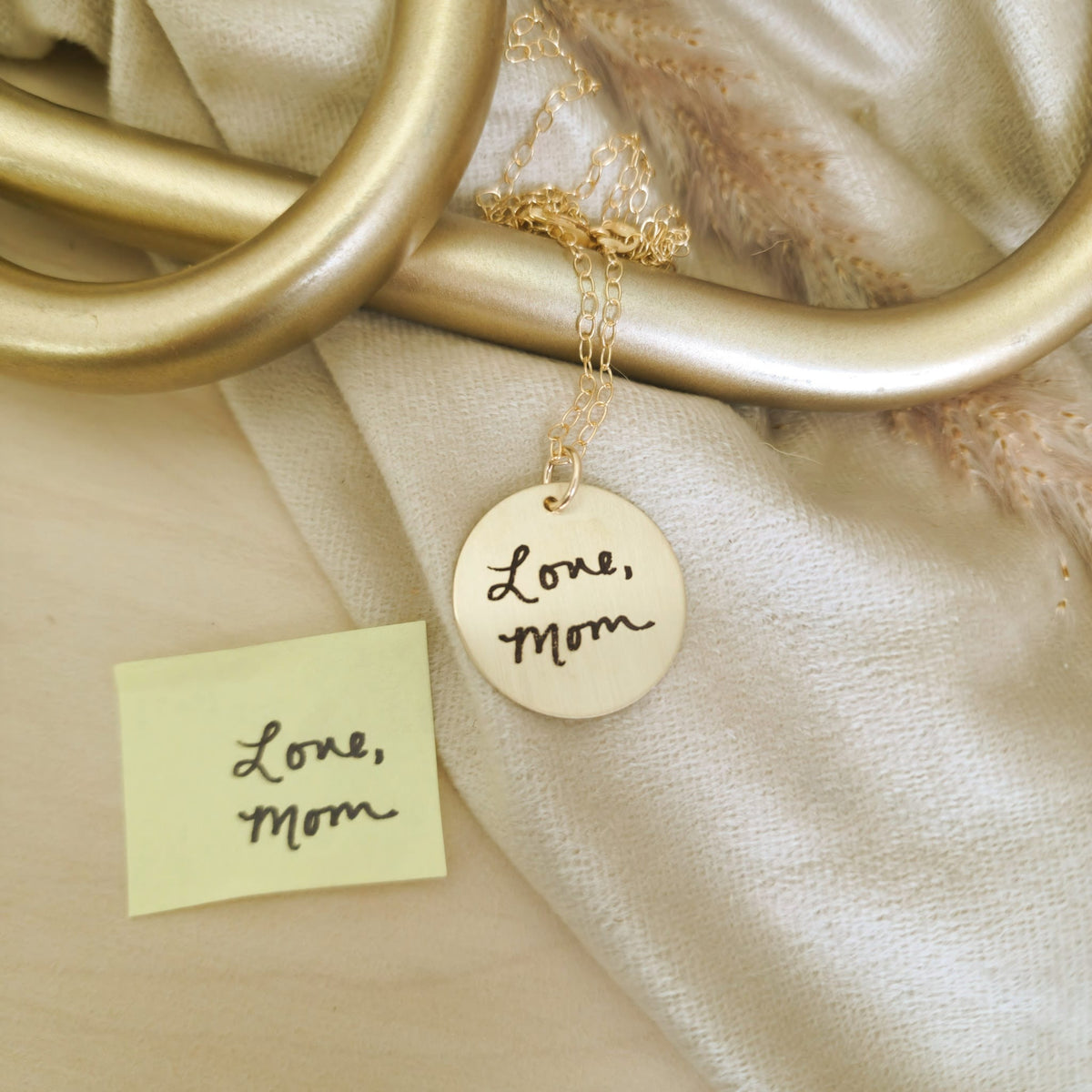 Personalized Handwriting Necklace - Going Golden