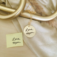 Personalized Handwriting Necklace - Going Golden