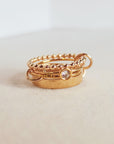 Gold Connected Stacking Rings