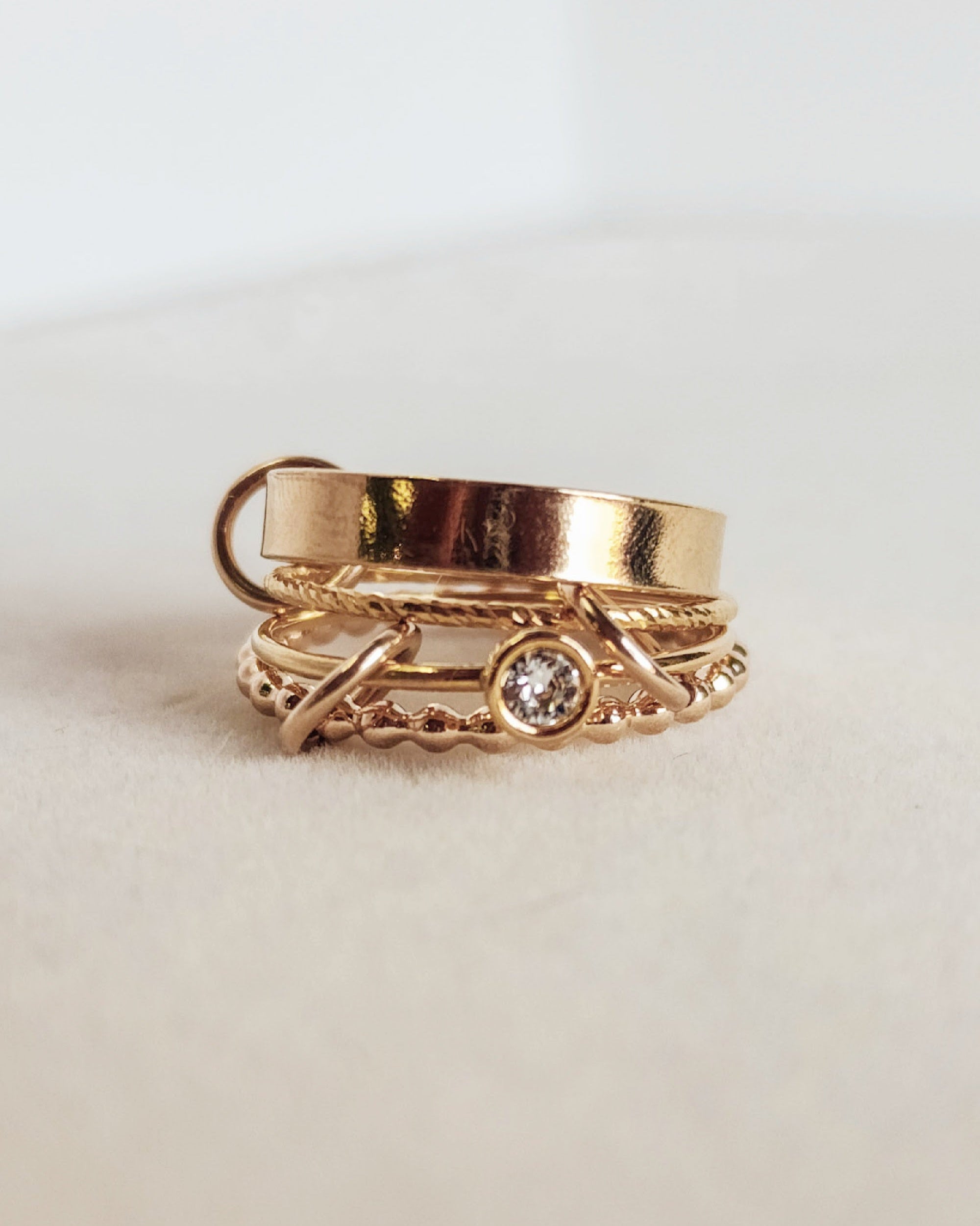 Gold Connected Stacking Rings | Going Golden