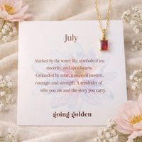 Birthstone Necklace with Card - Going Golden