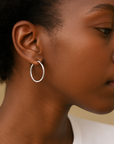 Minimalist Silver Hoop Earrings – Lightweight Everyday Hoops in Multiple Sizes