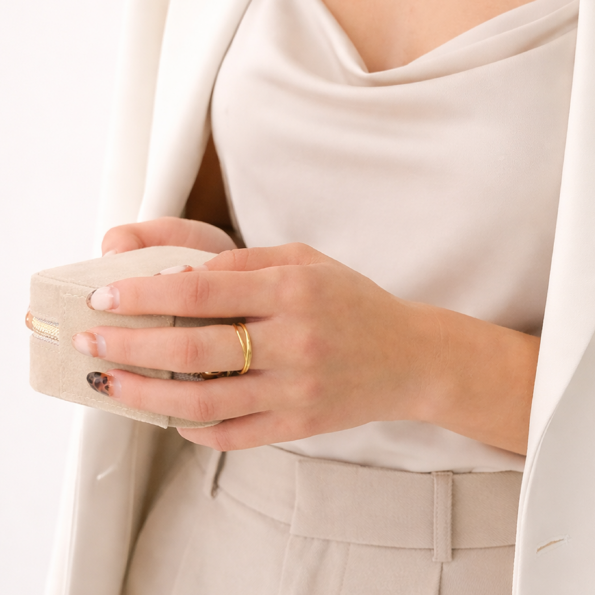 14k Gold Filled Interlocking Fidget Ring – Triple Band Stacking Ring - Going Golden