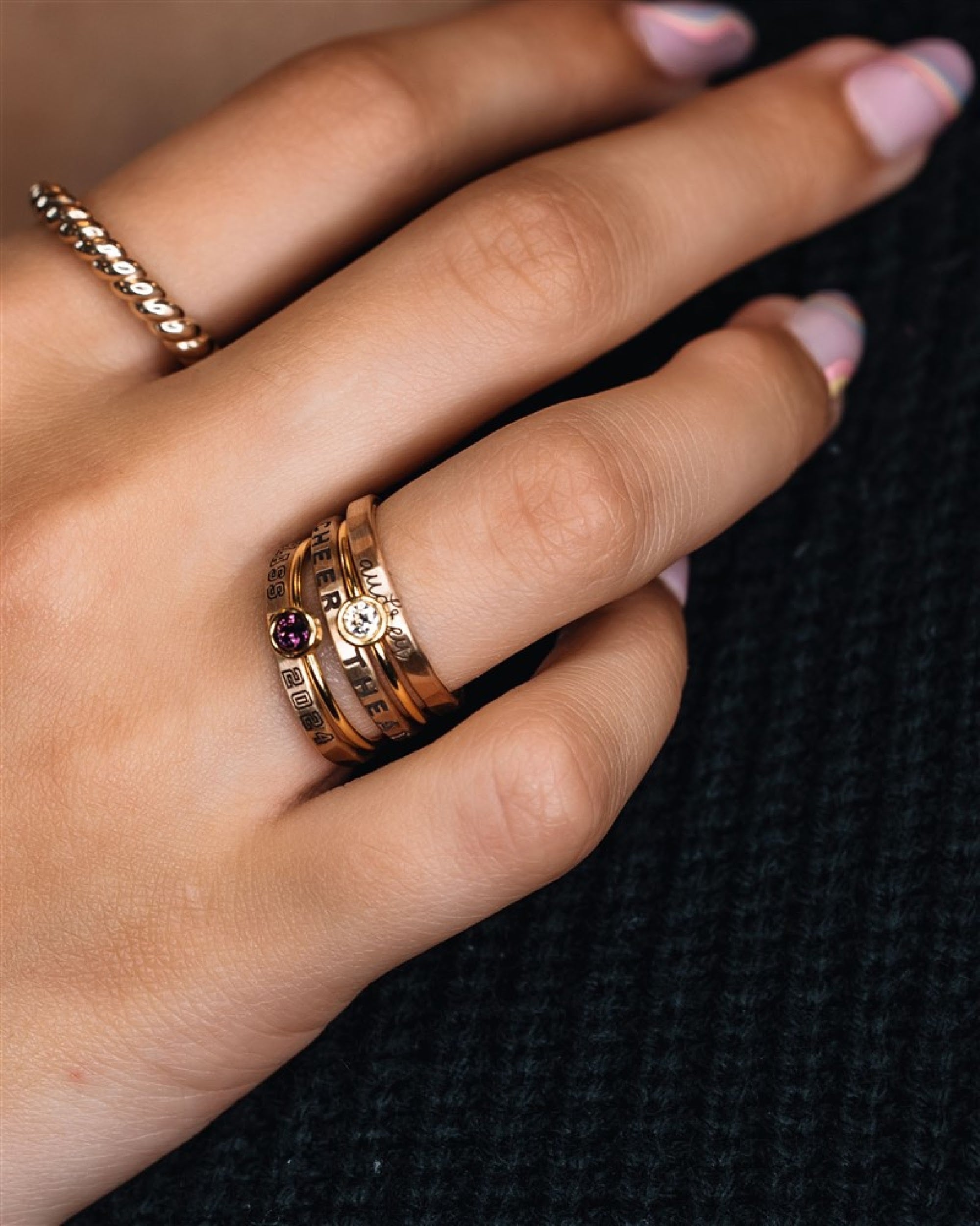 Class Ring Set in yellow gold filled - Going Golden