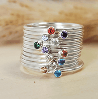 The Brynn Stacking Name Ring Set - Going Golden