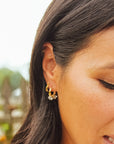 Gold Crescent Hoops