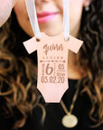 Copper Baby Statistics Ornament