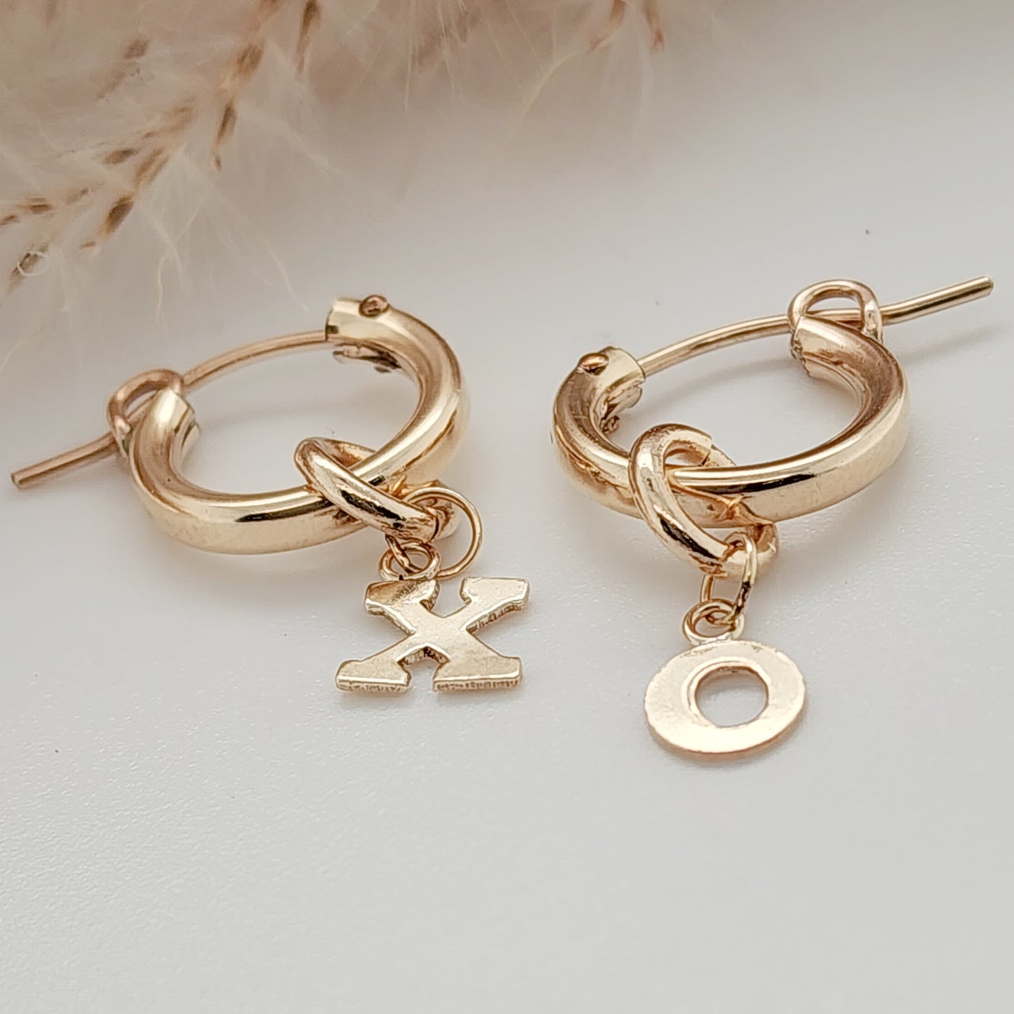XO Gold Hoop Earrings