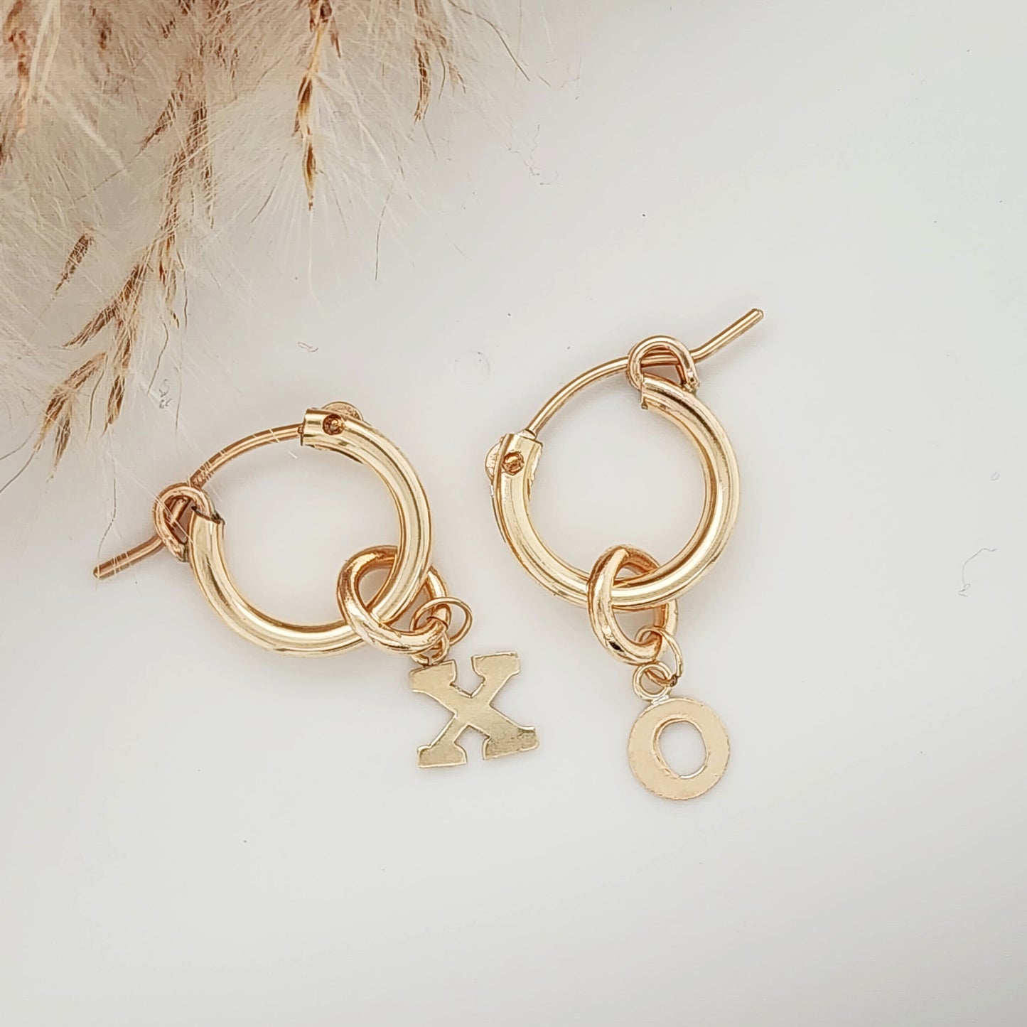 XO Gold Hoop Earrings