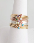 Small Birthstone Stacking Ring