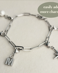 Silver Interchangeable Charm Bracelet