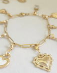 Gold Interchangeable Charm Bracelet