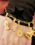 Gold Interchangeable Charm Bracelet