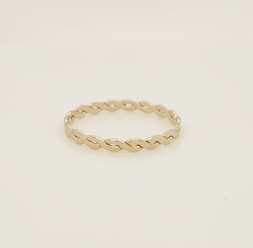 Woven Twist Ring - Going Golden