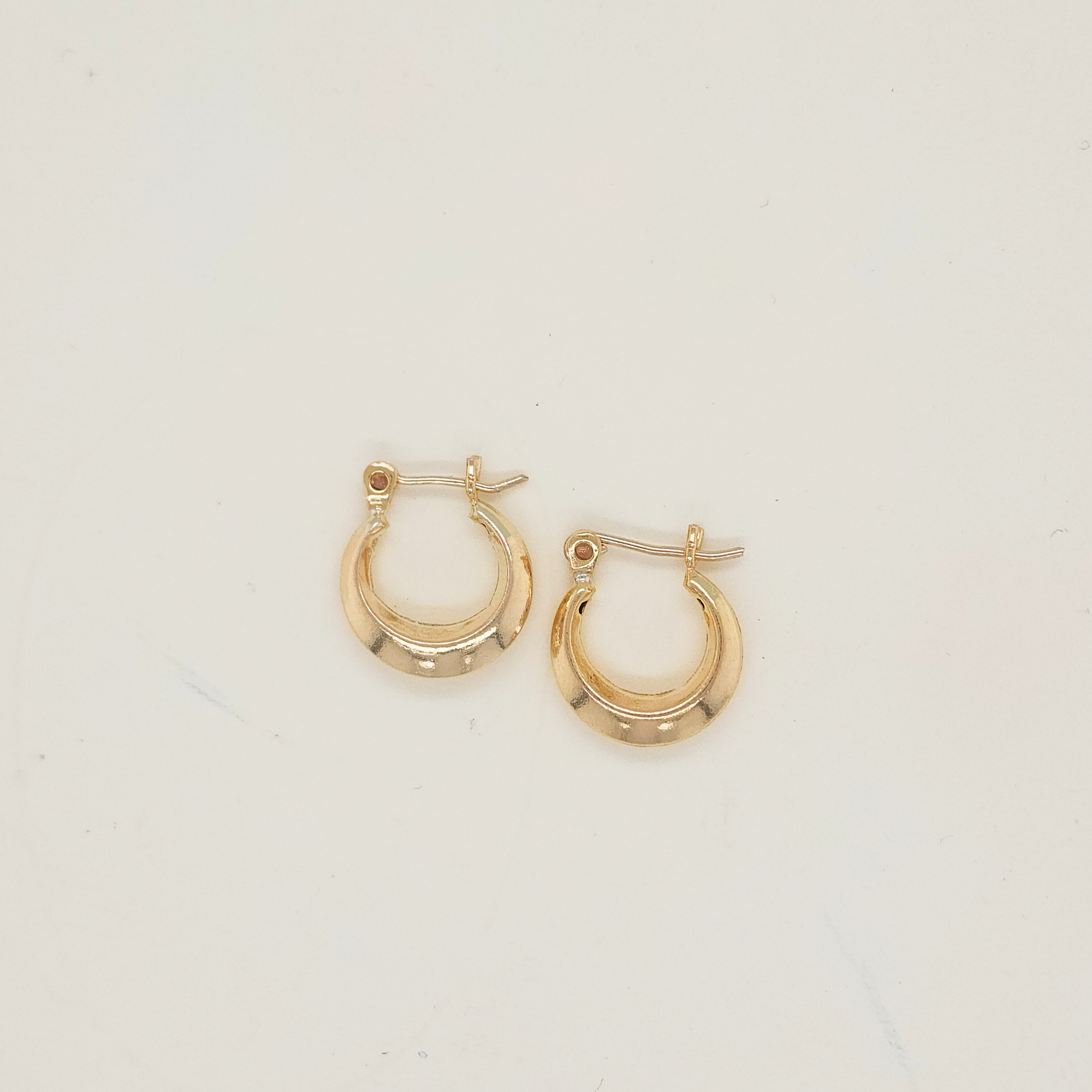 Gold Crescent Hoops