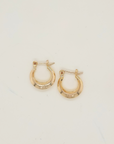 Gold Crescent Hoops