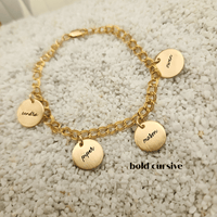 Personalized Name Charm Bracelet - Going Golden