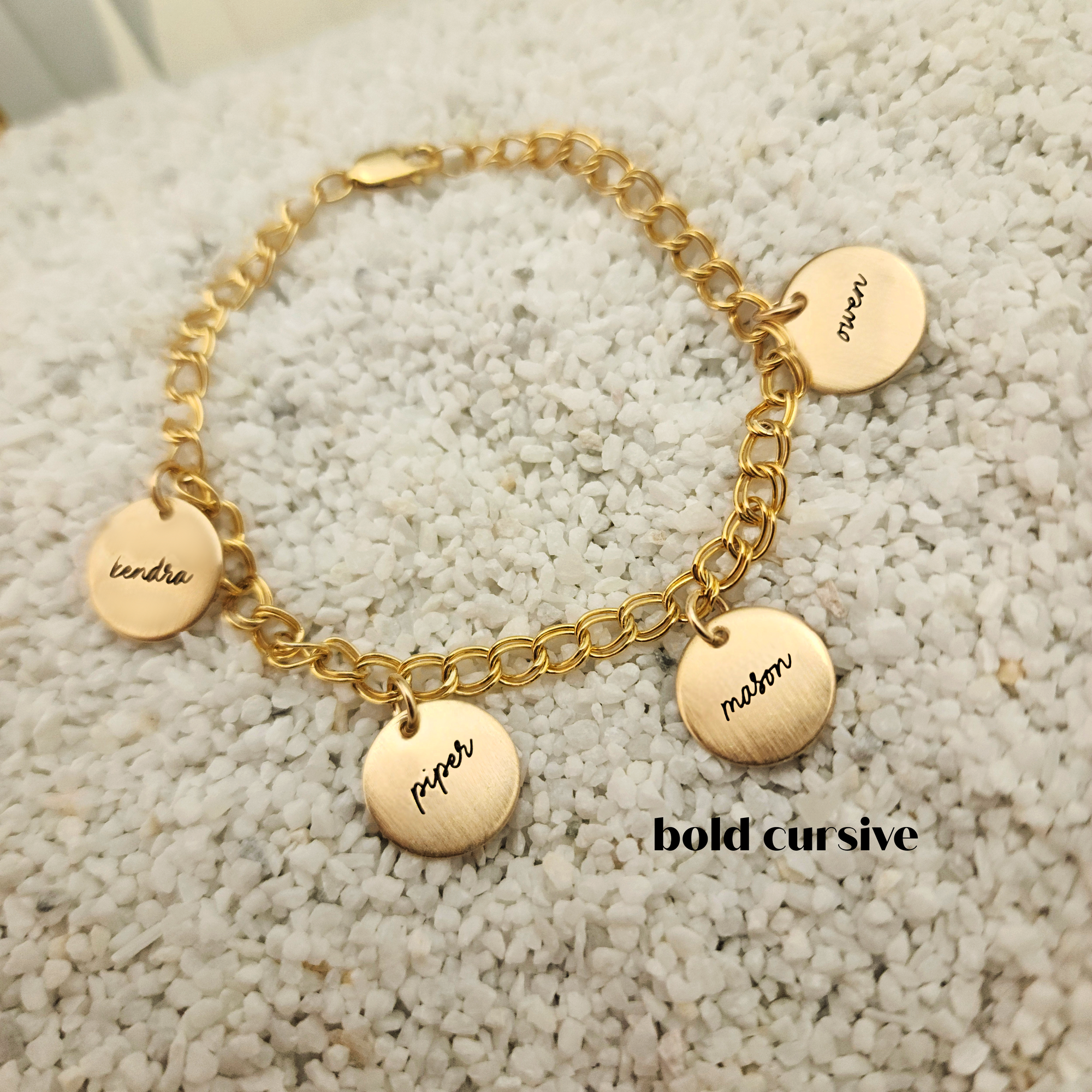 Personalized Name Charm Bracelet
