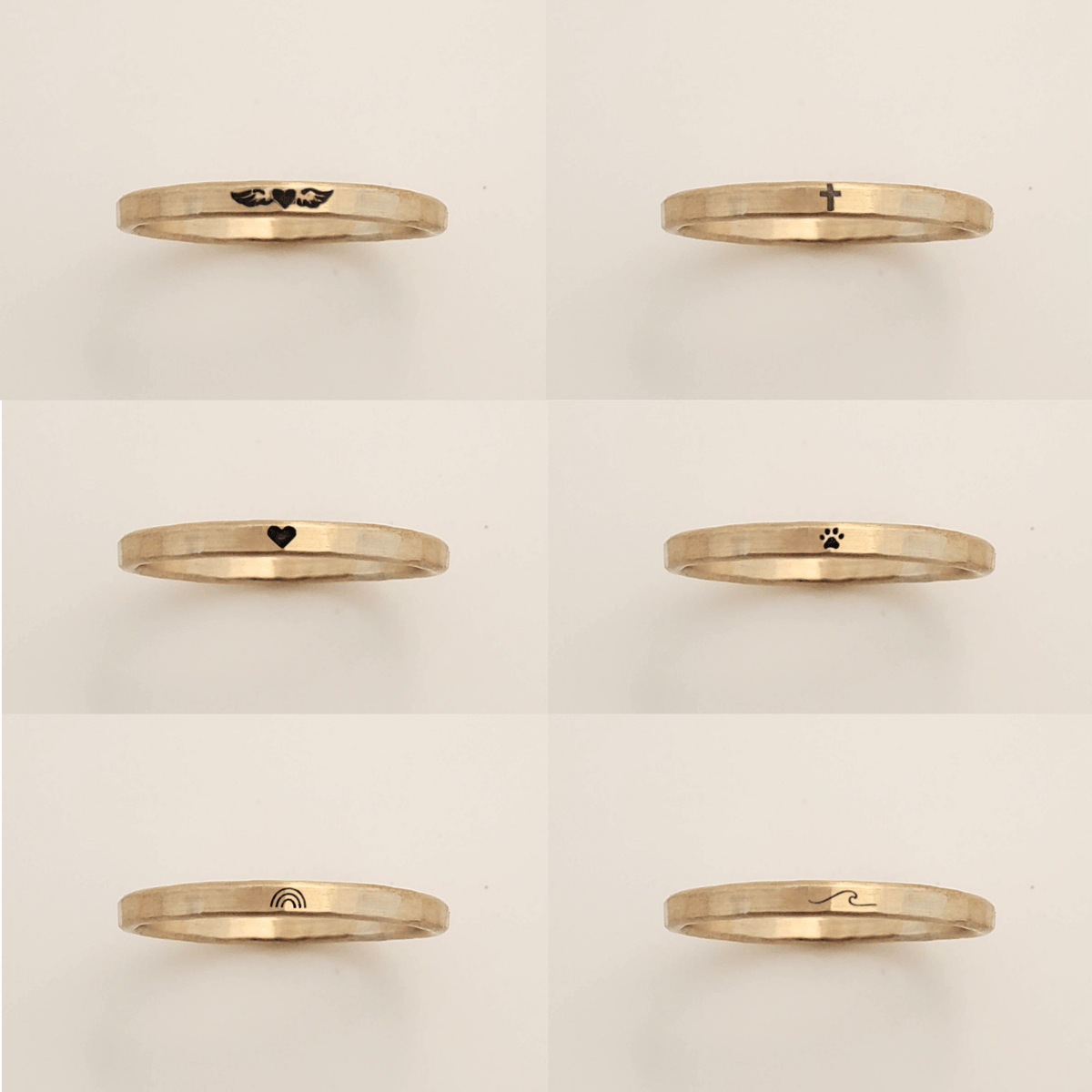 Stackable Symbol Ring - Going Golden