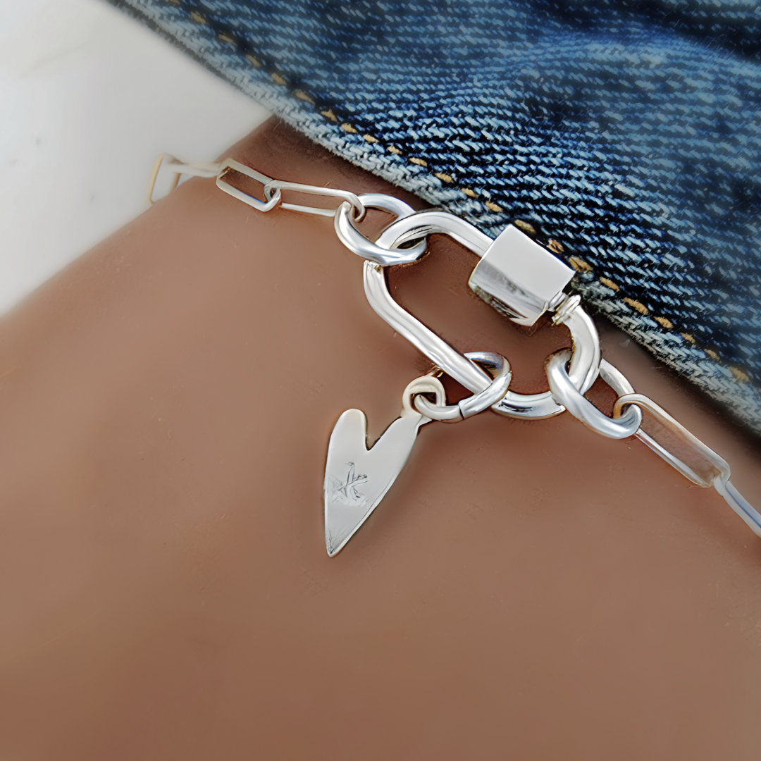 silver carabiner charm