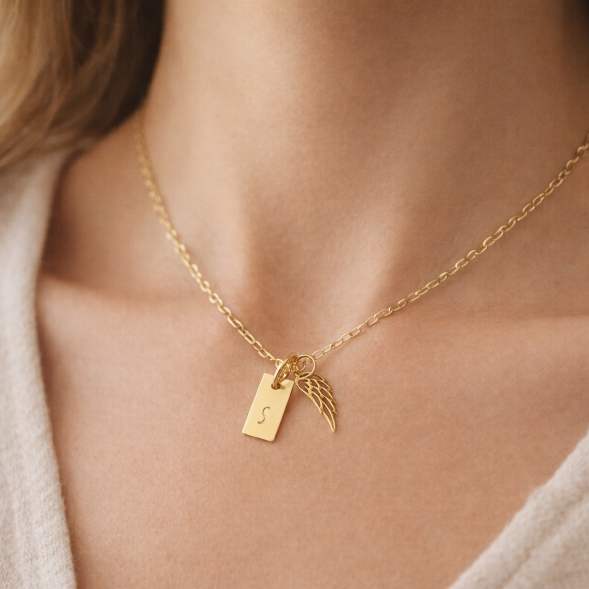 Gold Angel Wing Necklace - Going Golden