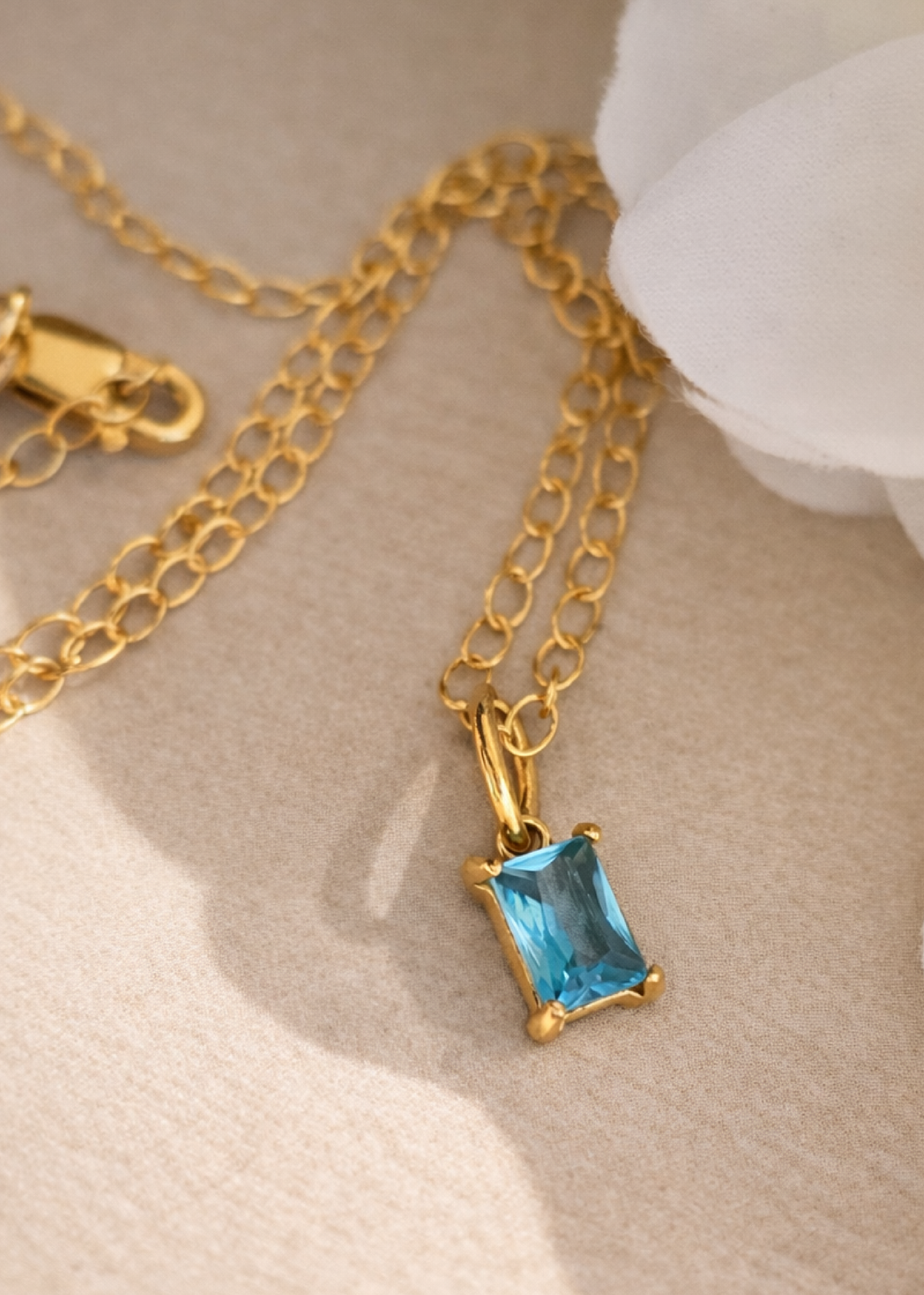 Rectangle Birthstone Charm - Going Golden