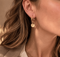 Birth Flower Hoop Earrings - Going Golden