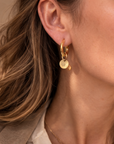Birth Flower Hoop Earrings - Going Golden